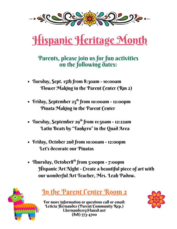 Hispanic Heritage Month - Parent Activities Featured Photo