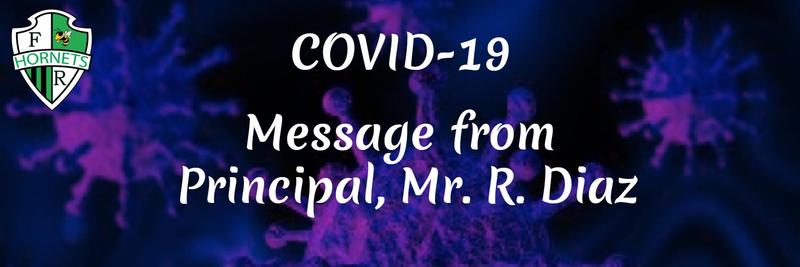 COVID 19 Principal's Message