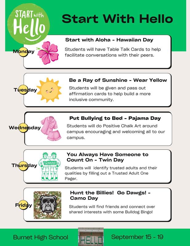 September 15-19 is Start With Hello Week!