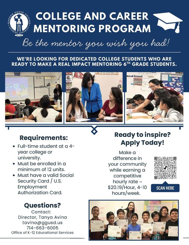 College and Career Mentoring Program Featured Photo