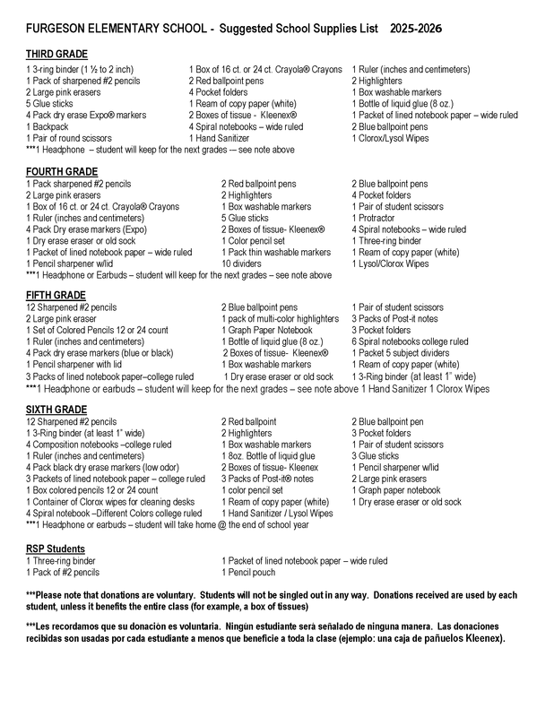 Supply List