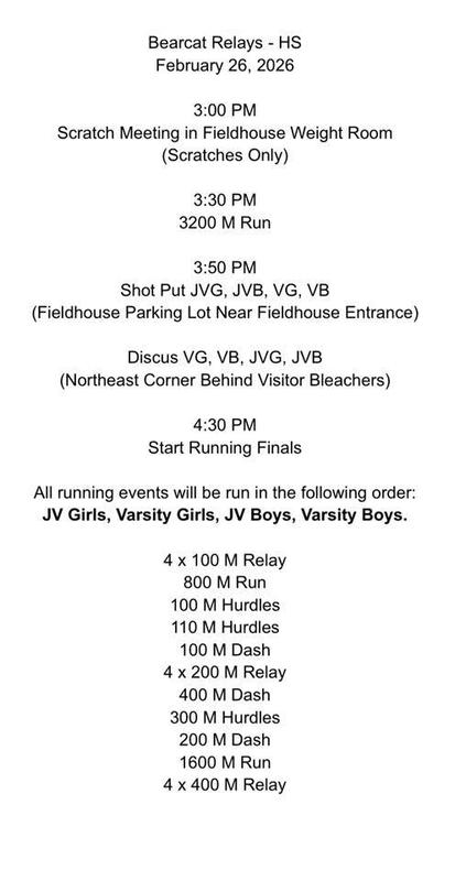 HS TRACK MEET AT DELEON 2/26/26 Featured Photo