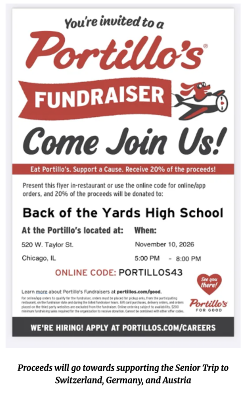 Portillo's Fundraiser! Featured Photo