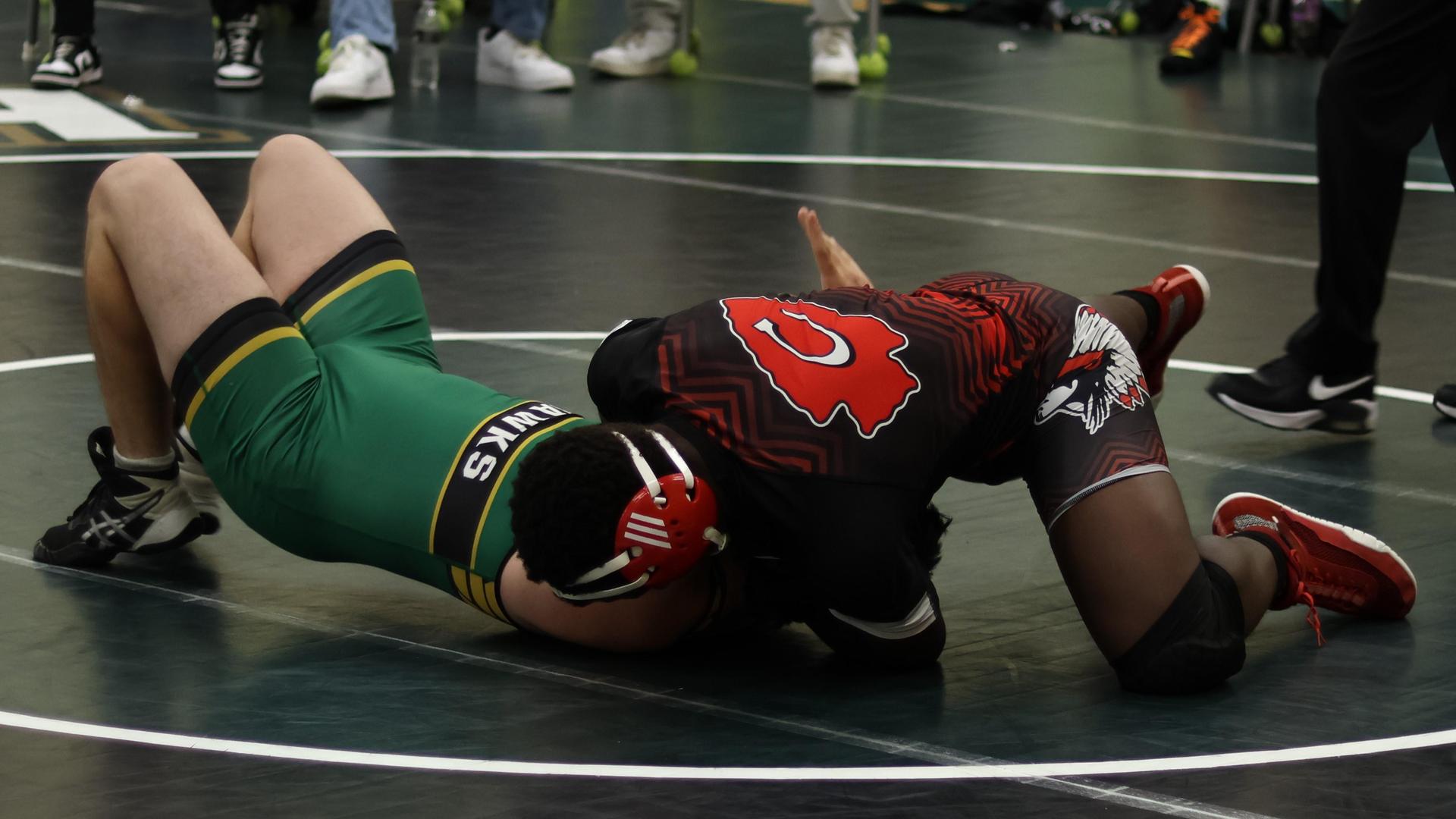 boys wrestling at liberty duals
