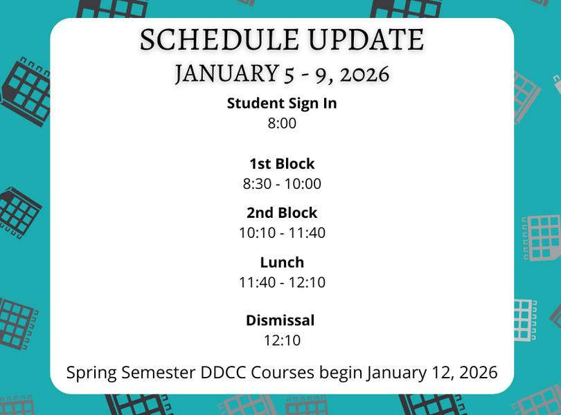 January 2026 schedule