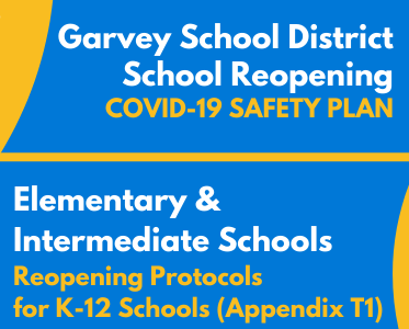 GSD COVID-19 Safety Plan + Reopening Protocols for K-12 Schools Thumbnail Image