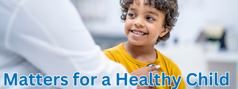 Health Services Department header saying matters for a healthy child