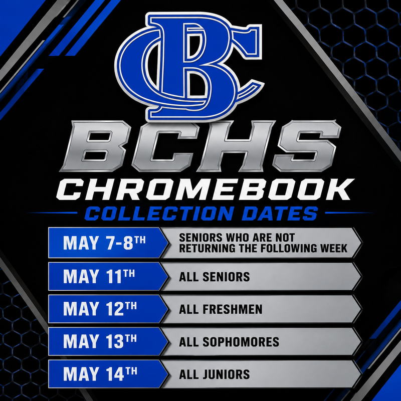 BCHS Chromebook Collection Dates