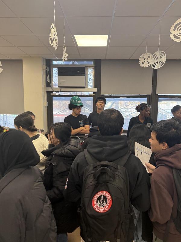 students in the library