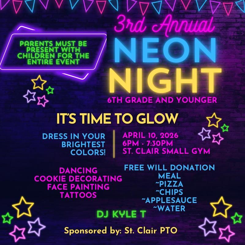 Flyer for Neon Night