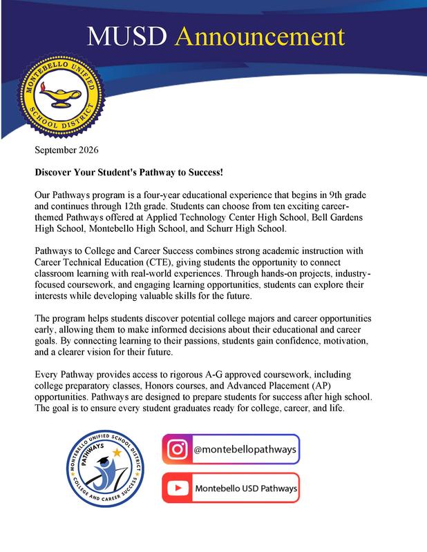 MUSD Pathways Announcement