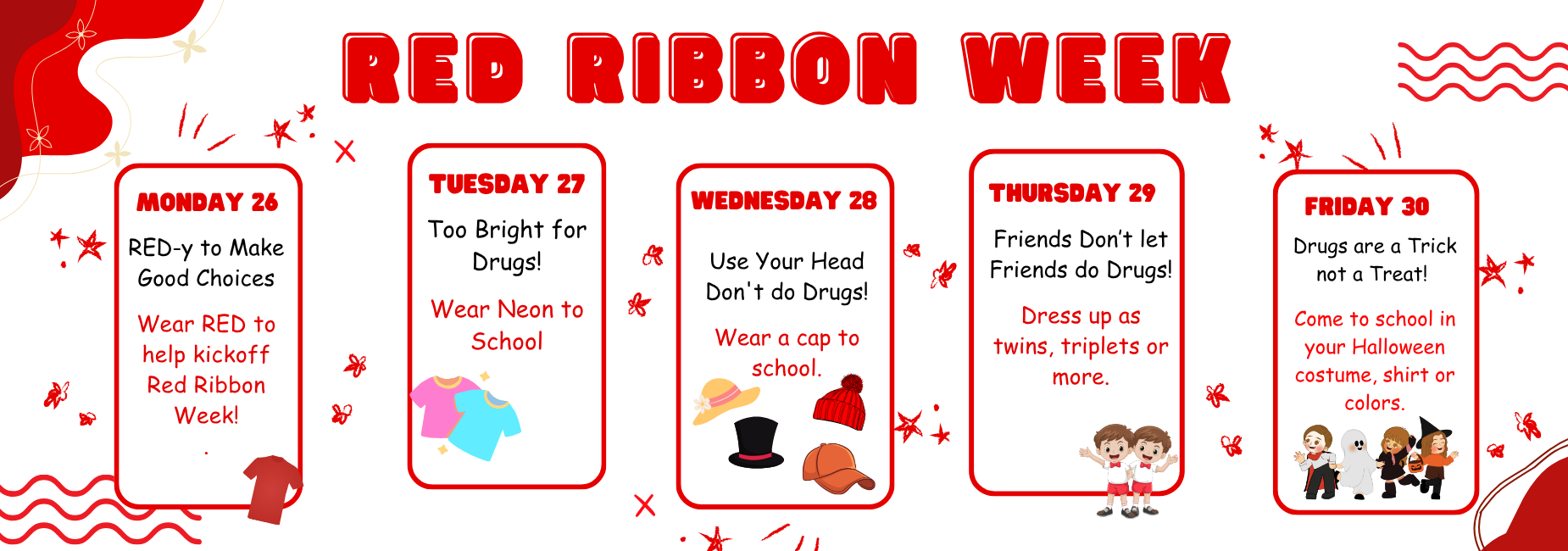 Red Ribbon Week spirit days
