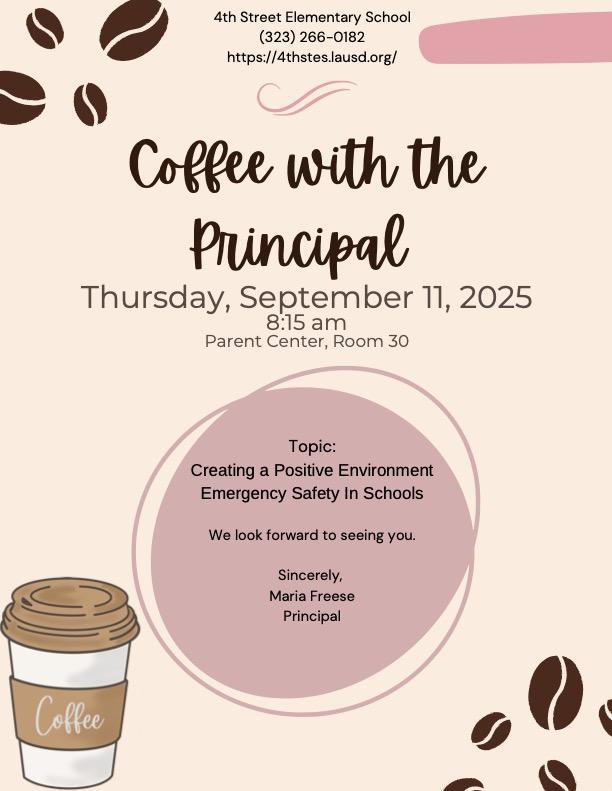 Coffee with the Princpal