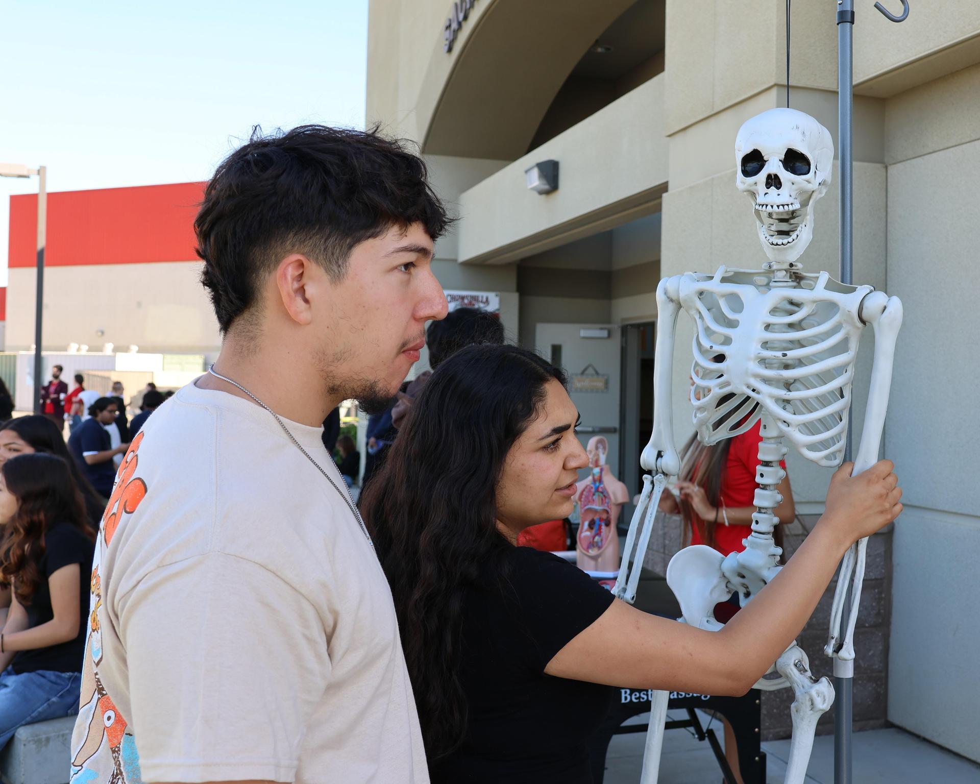 Mrs. Parsons class members speaking to other students