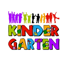 Colorful clipart that says Kindergarten