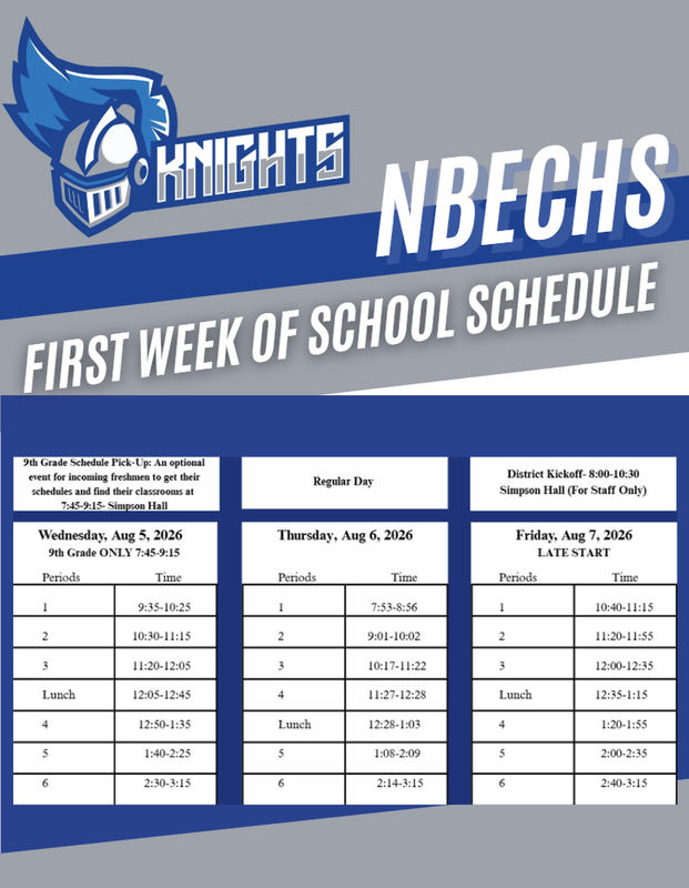First week schedule