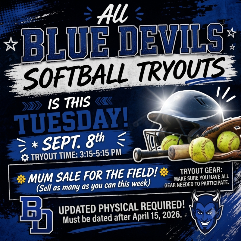 Softball tryouts