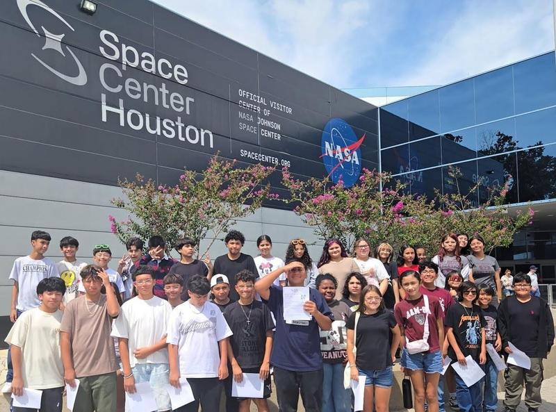 gear up students at space center houston