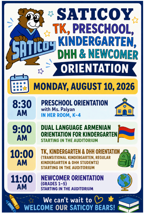 Orientation for students new to Saticoy!
