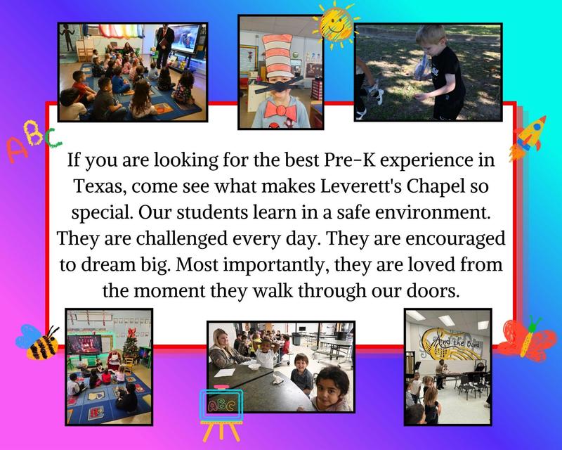 Graphic with pictures of prek students.