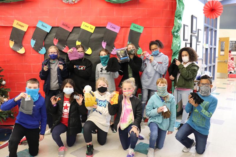 Dodd NEHS Hold Sock Drive, Donates 712 Items to Those in Need Featured Photo