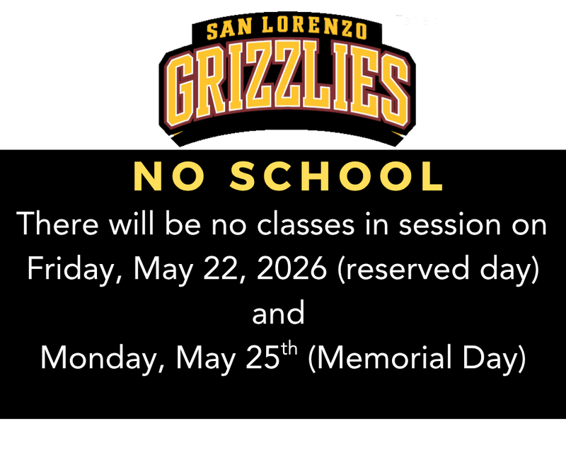 No School, 5/22 and 5/25 Featured Photo