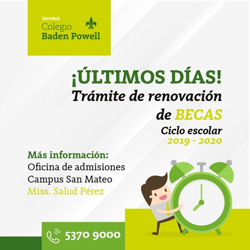Últimos días para renovación de becas 2019-2020 Featured Photo