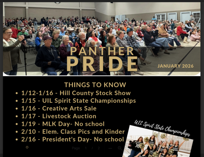 January Panther Pride Newsletter Featured Photo