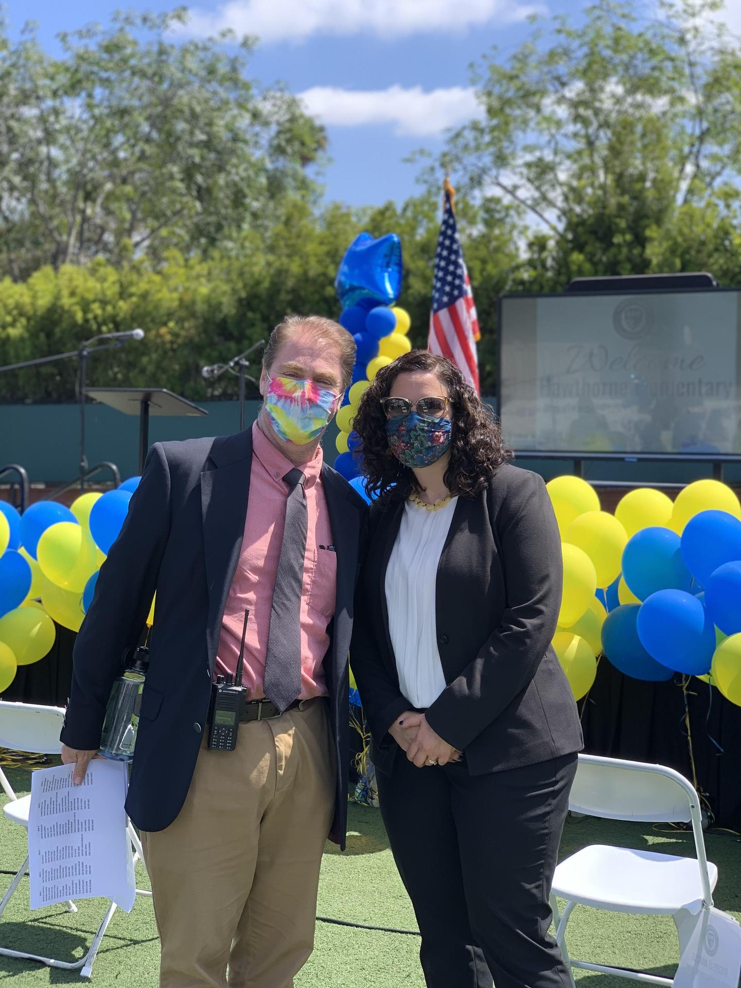 Principal Sarah Kaber and Assistant Principal Kevin Painter
