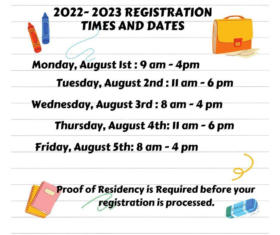 2223 School Registration Waelder Independent School District