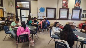 Ross's class in the Library
