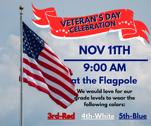 veteran's day celebration 11/11 at 9 am