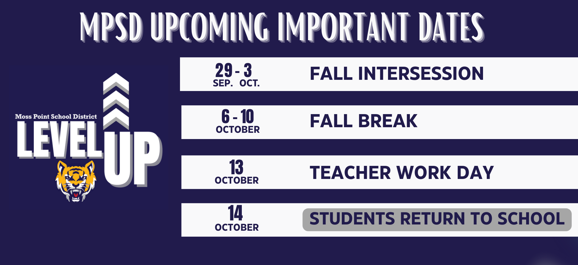 fall intersession/break