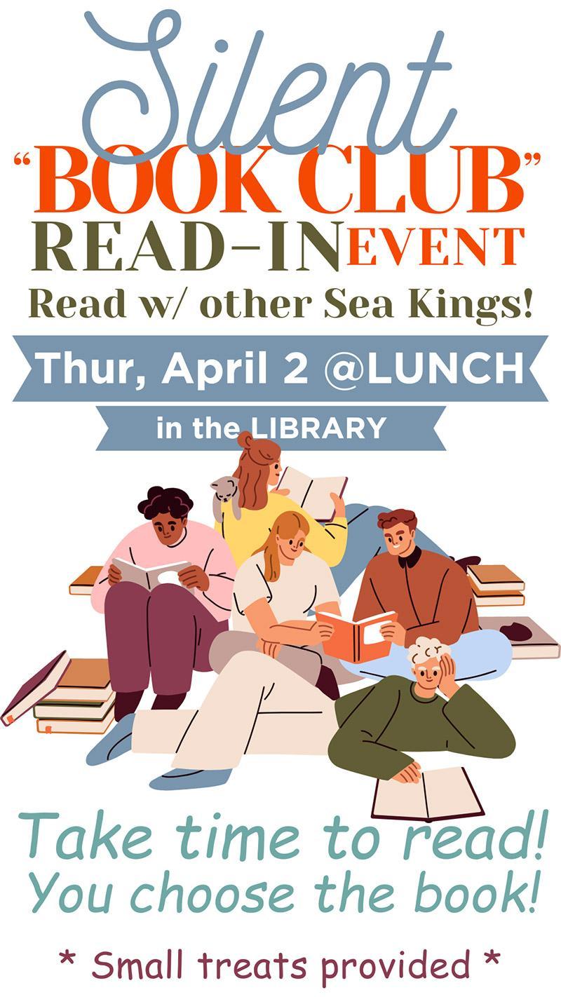 Join us in the library for a read-in lunch, this Thurs! Thumbnail Image