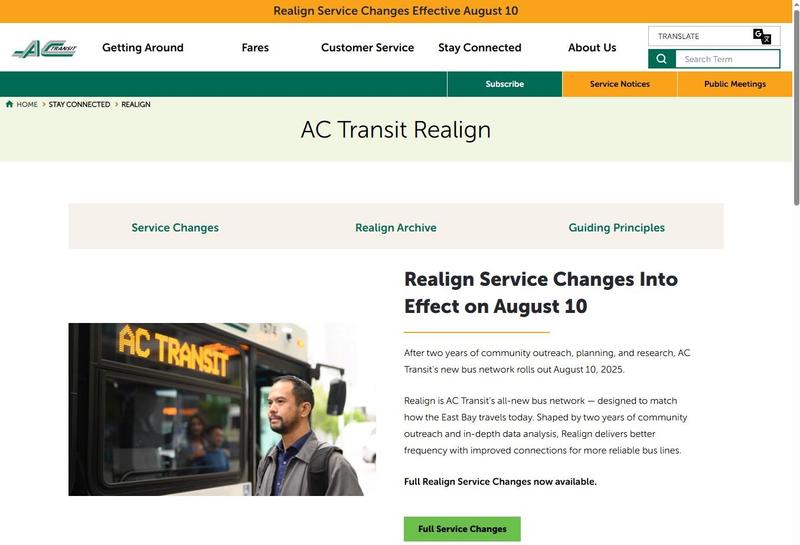 AC Transit Service Changes (San Lorenzo Unified School District) Featured Photo