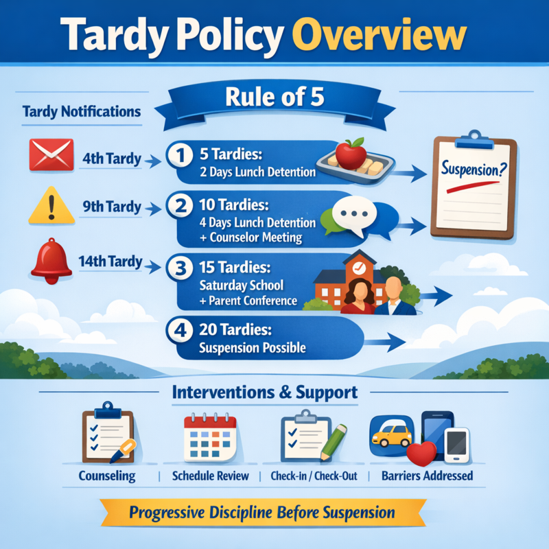 Tardy Policy Overview - January 12, 2026 Featured Photo
