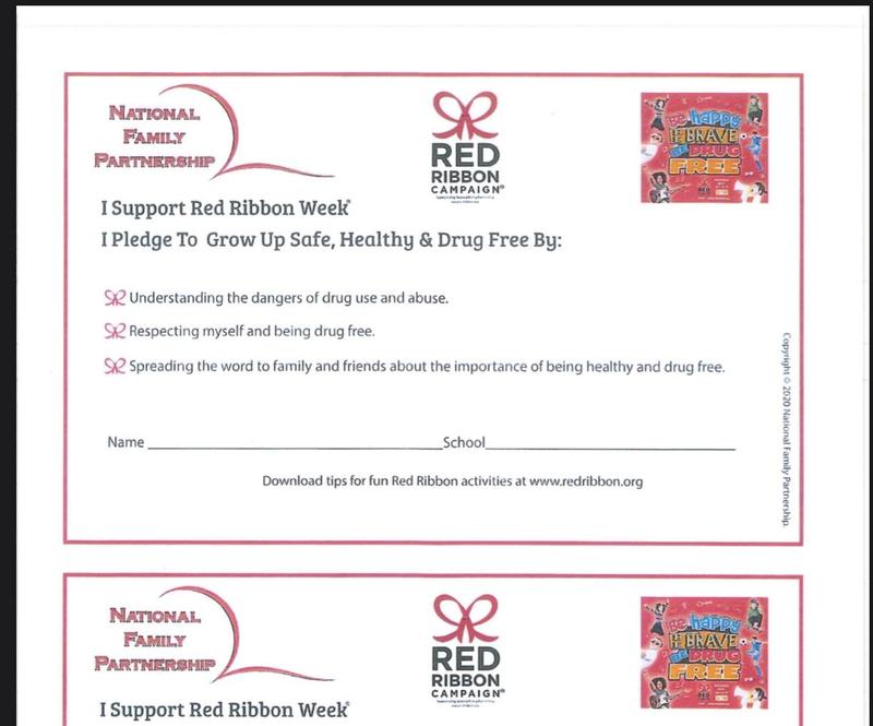 Red Ribbon Week pledge | Desert View Elementary School