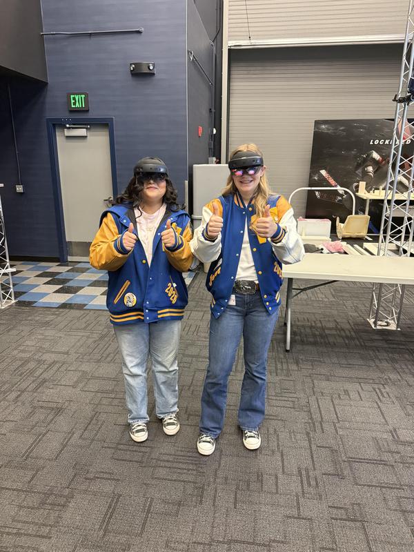 Gaby and Joey working with VR!