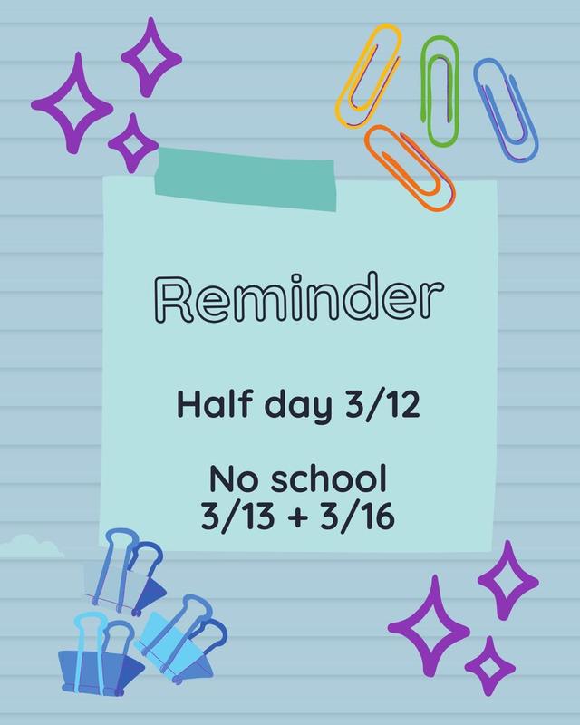 Half day for students