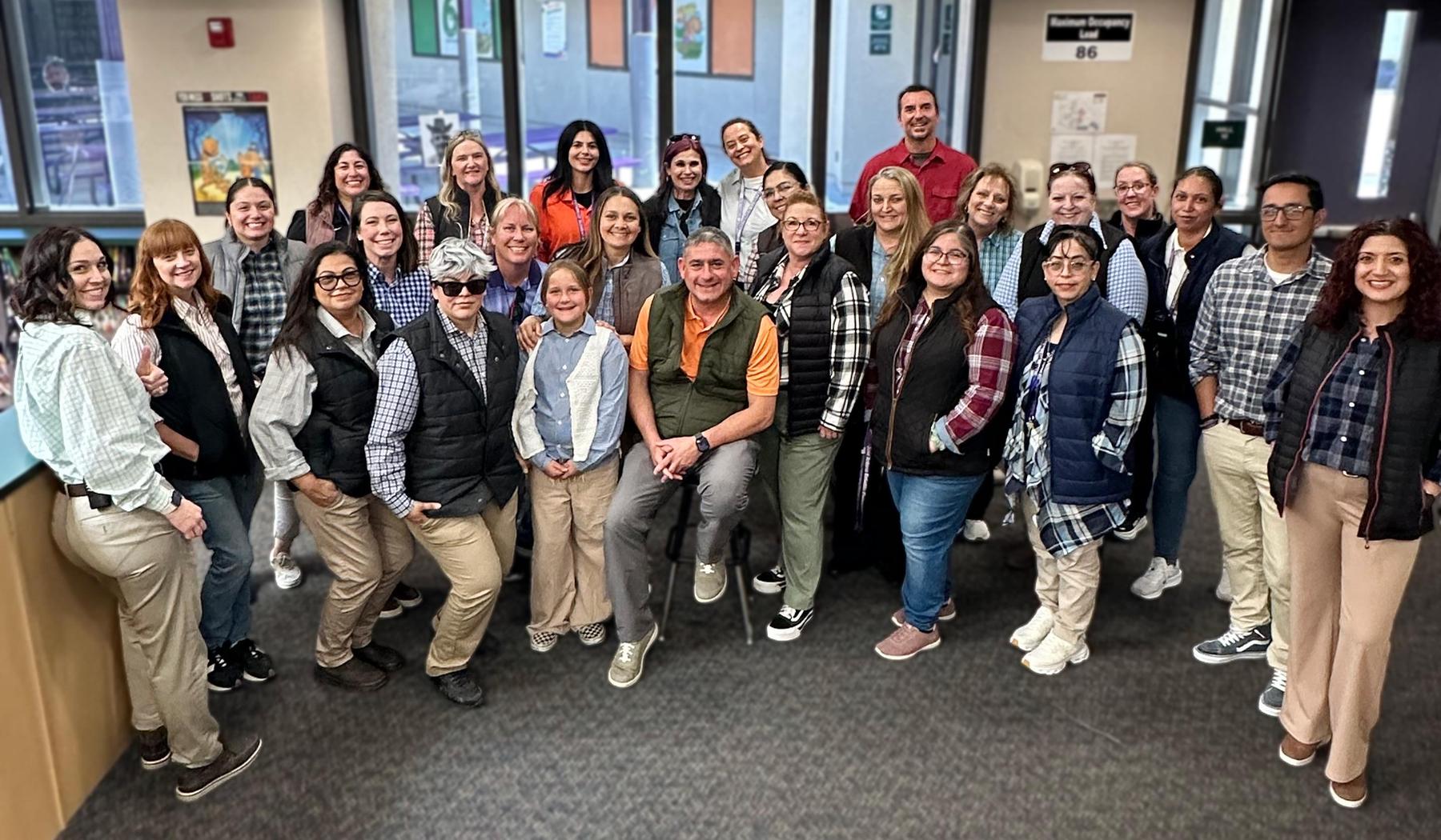 Staff Picture on Principal Appreciation Day