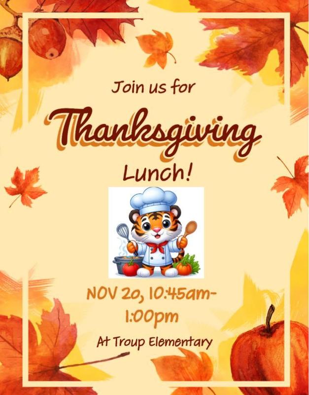 elementary thanksgiving lunch invite