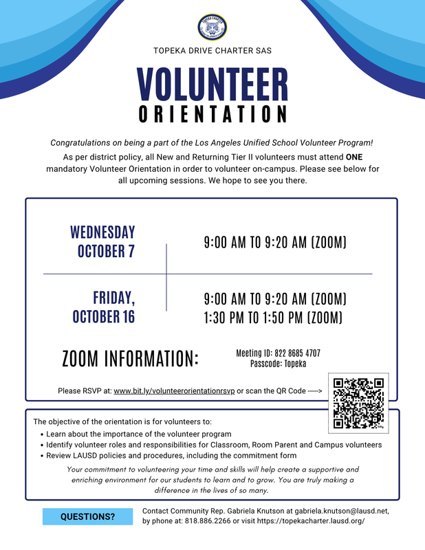 Volunteer Orientations in October flyer