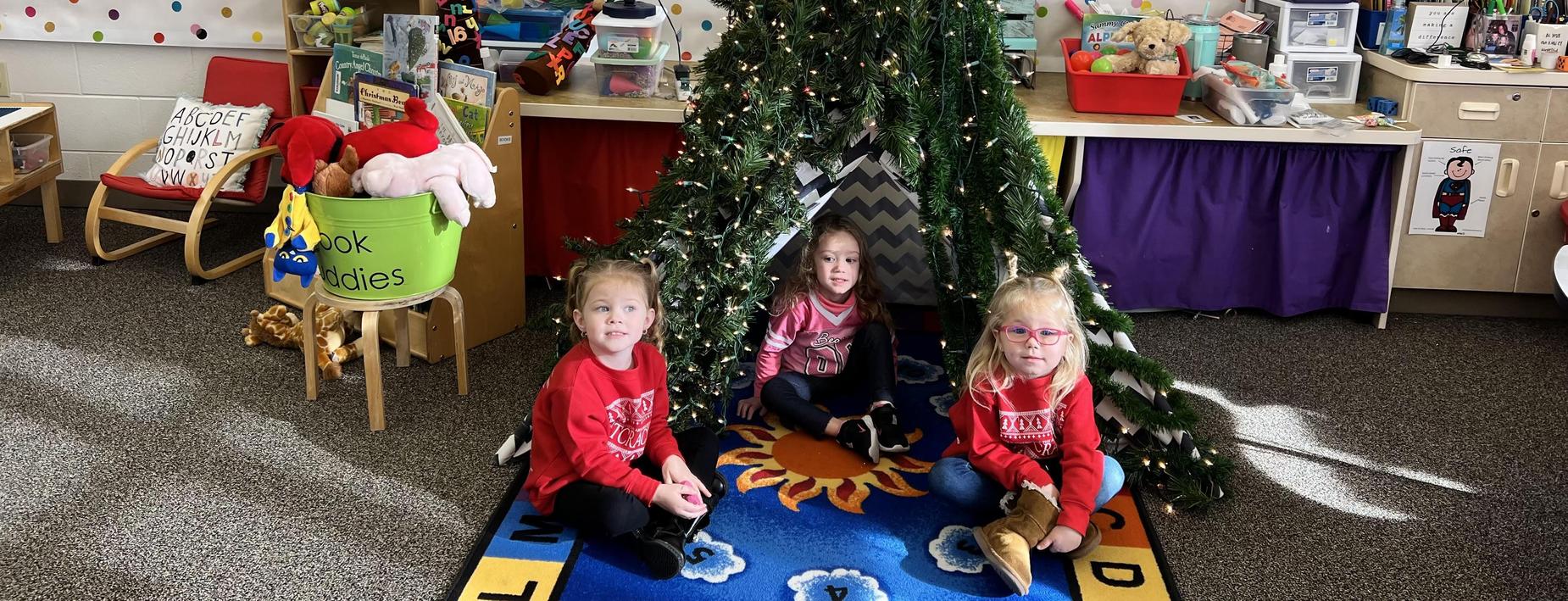 Preschool decorated for the holidays