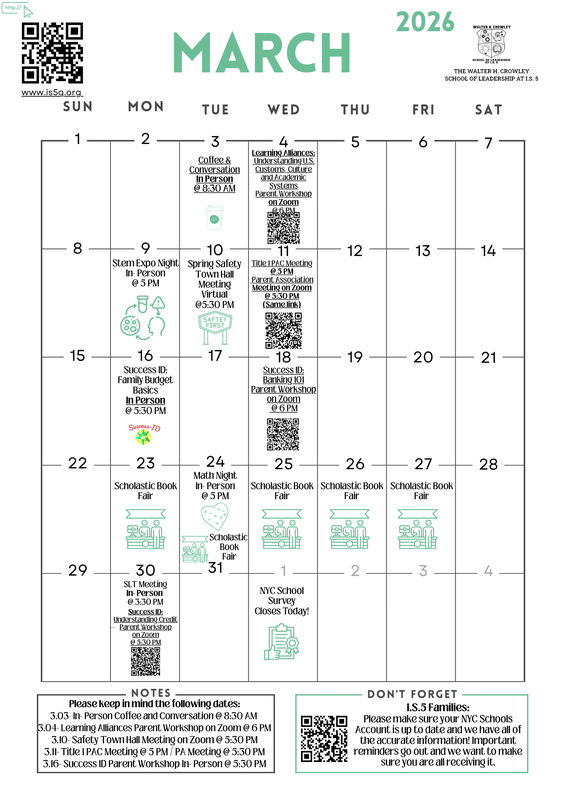 School Calendar English