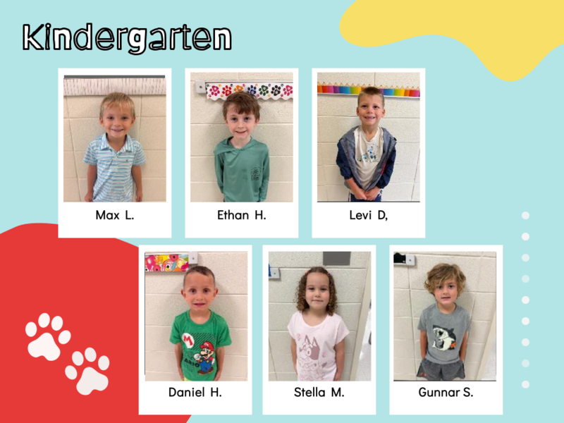 special award for K students sportsmanship at Parkway