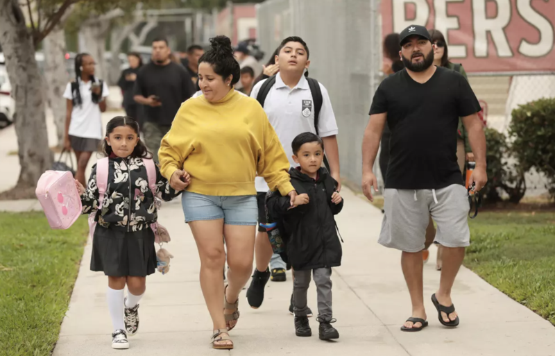 But even with the district’s best efforts, issues like illness can be hard to navigate for families. Colds and other viruses are a common problem, as any parent of young children can attest. Dulce Valencia, the mother of a kindergartner at San Fernando Elementary School, said her son has been out sick twice in just the first few weeks of school.