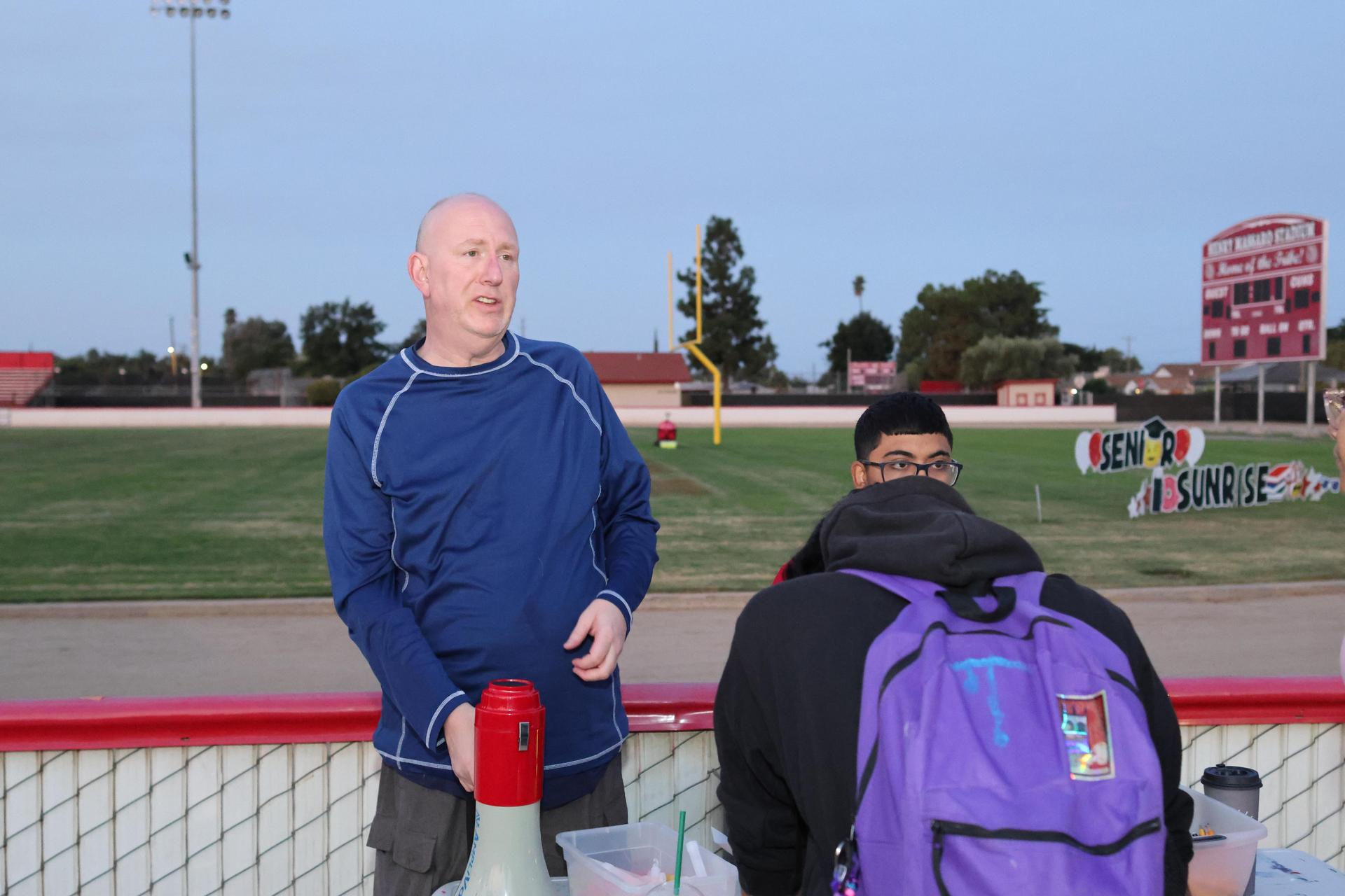 Students and Staff at the Senior Sunrise 2