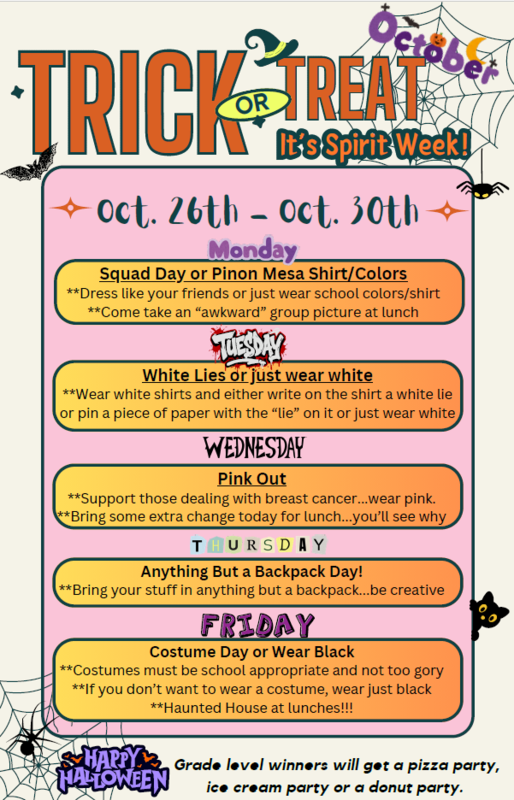 Spirit Week 10/26-10/30! Featured Photo