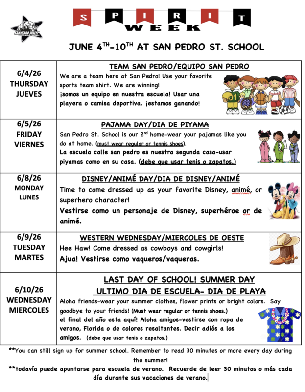 Spirit Week Flyer