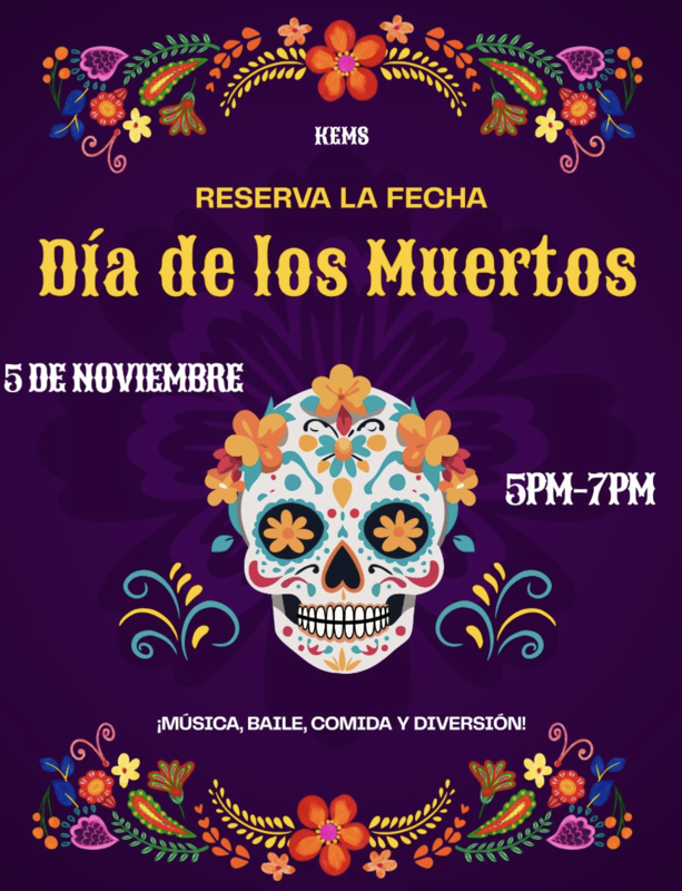 Dia de los Muertos Save the Date in Spanish
